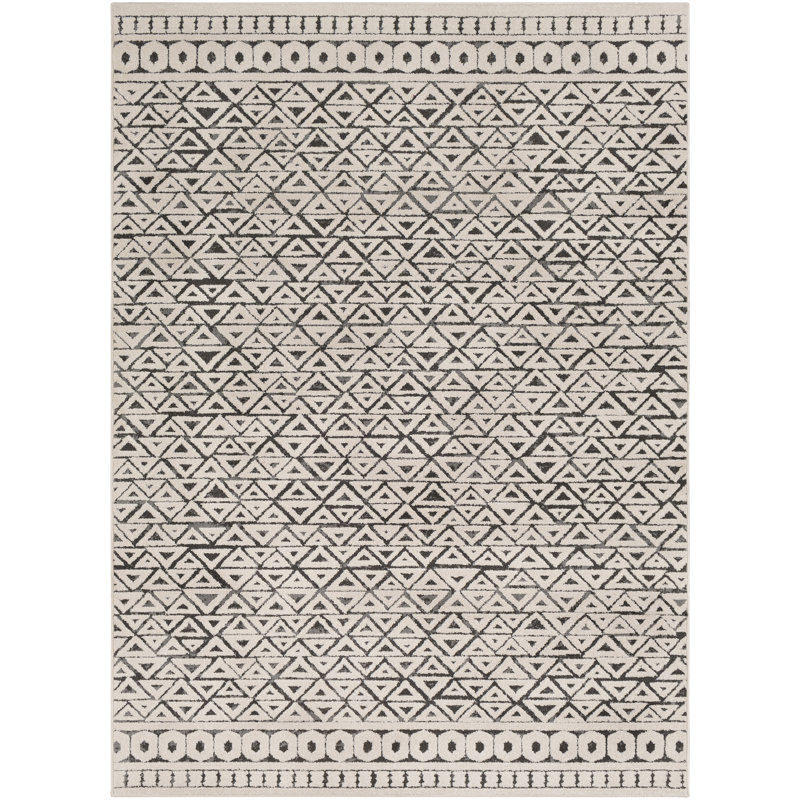 Union Rustic Calvo Geometric Gray/Charcoal Area Rug & Reviews Wayfair